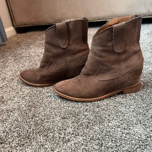 Rowen brown leather booties
